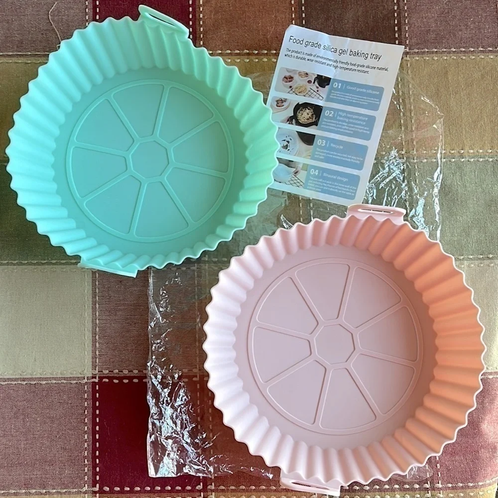 Brand New 2-Pack Air Fryer Non-Stick Silicone Liners Easy Clean Reusable